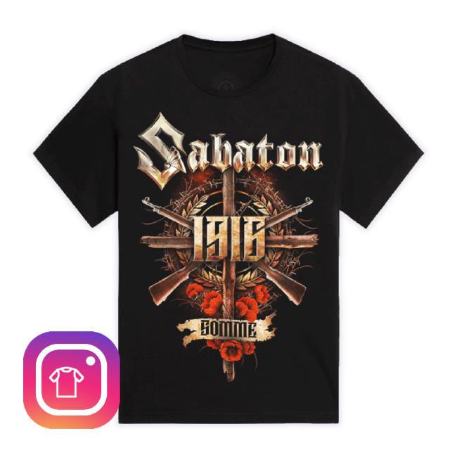 Original Sabaton Merhc Store Eu Tour 2023 Somme 1916 Shirts Smoke Sabaton Apparel Clothing Shop