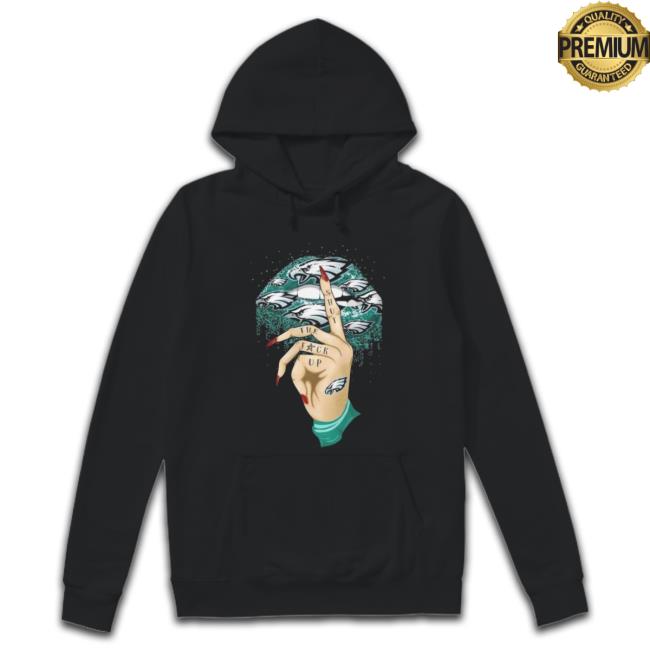Lips Philadelphia Eagles Logo Shut The Fuck Up Crewneck Sweatshirt