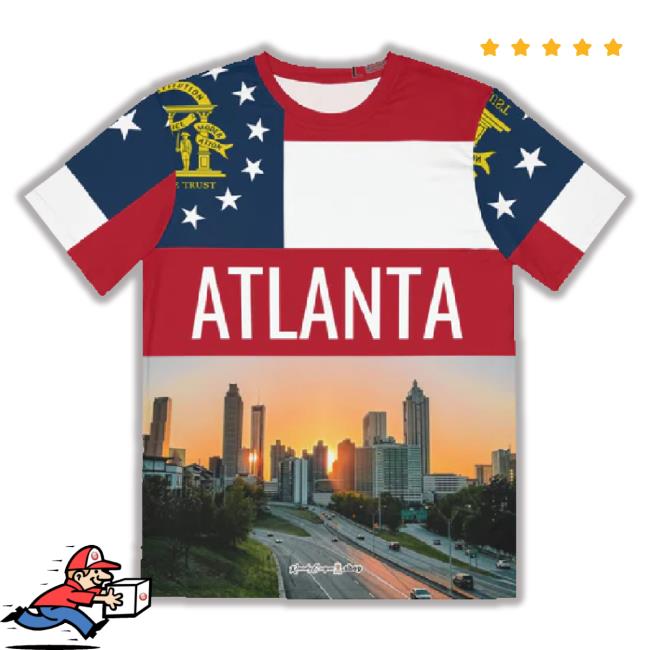 Atlanta Georgia Men's Polyester Hoodie Sweatshirt (Aop)
