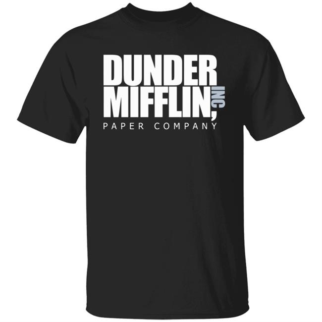 The Office TV Show Dunder Mifflin Paper Men's Black T-Shirt
