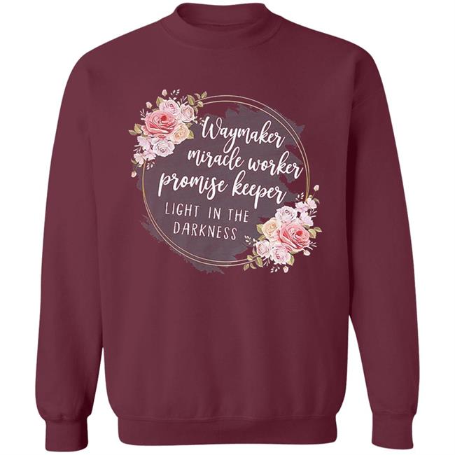 Waymaker miracle worker promise keeper light floral hoodie Waymaker miracle worker promise keeper light floral hoodie