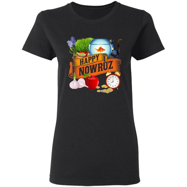 Happy Nowruz Iranian Persian New Year Haft-Seen Arrangement T-Shirt Happy Nowruz Iranian Persian New Year Haft-Seen Arrangement T-Shirt