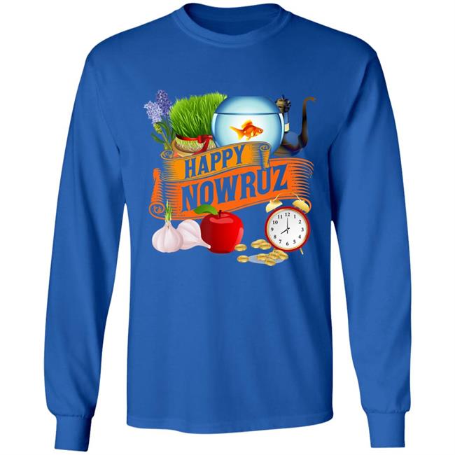 Happy Nowruz Iranian Persian New Year Haft-Seen Arrangement T-Shirt Happy Nowruz Iranian Persian New Year Haft-Seen Arrangement T-Shirt