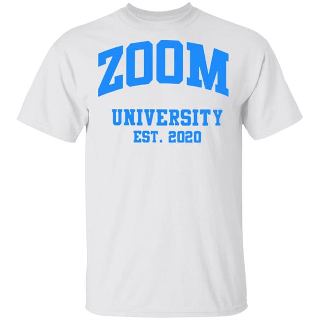 zoom university t shirt white hoodie