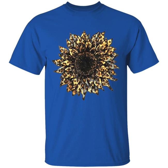 Cool Cheetah Leopard Print Sunflower Tshirt for Women Girls T-Shirt Cool Cheetah Leopard Print Sunflower Tshirt for Women Girls T-Shirt