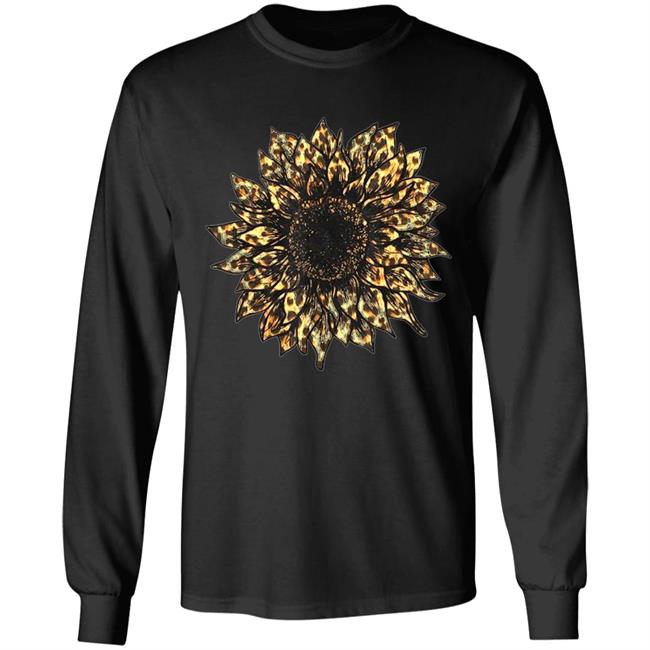 Cool Cheetah Leopard Print Sunflower Tshirt for Women Girls T-Shirt Cool Cheetah Leopard Print Sunflower Tshirt for Women Girls T-Shirt