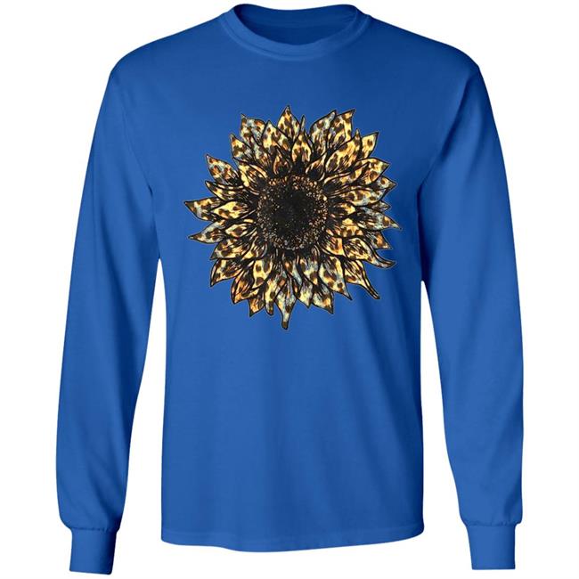 Cool Cheetah Leopard Print Sunflower Tshirt for Women Girls T-Shirt Cool Cheetah Leopard Print Sunflower Tshirt for Women Girls T-Shirt