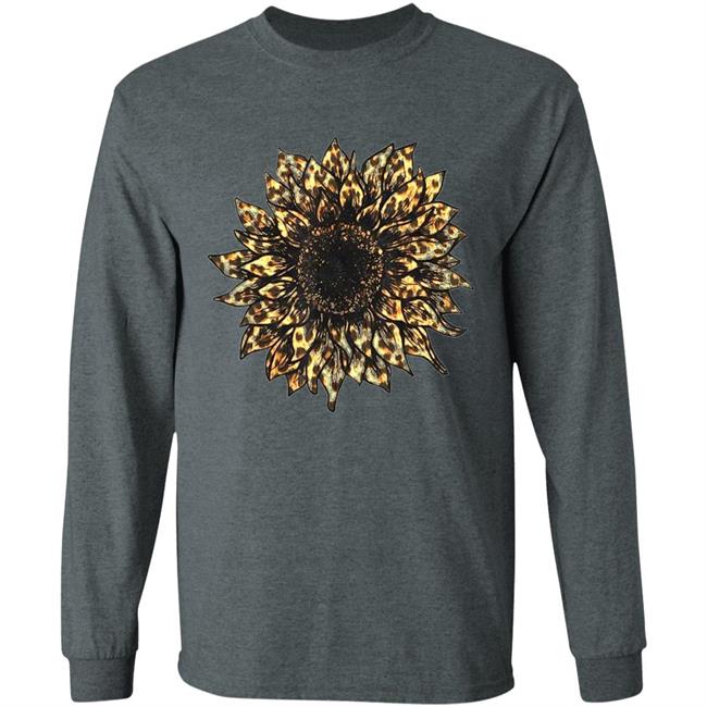 Cool Cheetah Leopard Print Sunflower Tshirt for Women Girls T-Shirt Cool Cheetah Leopard Print Sunflower Tshirt for Women Girls T-Shirt