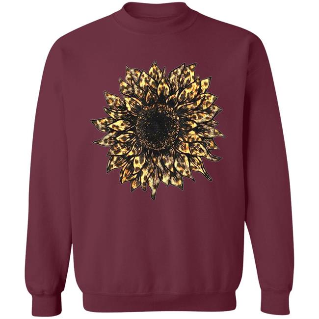 Cool Cheetah Leopard Print Sunflower Tshirt for Women Girls T-Shirt Cool Cheetah Leopard Print Sunflower Tshirt for Women Girls T-Shirt