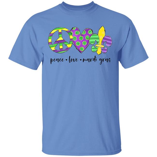 Peace love mardi gras hippie new orleans mardi gras costume t shirt Peace love mardi gras hippie new orleans mardi gras costume t shirt