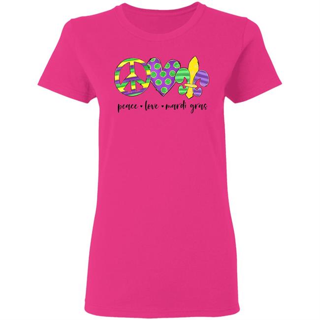 Peace love mardi gras hippie new orleans mardi gras costume t shirt Peace love mardi gras hippie new orleans mardi gras costume t shirt