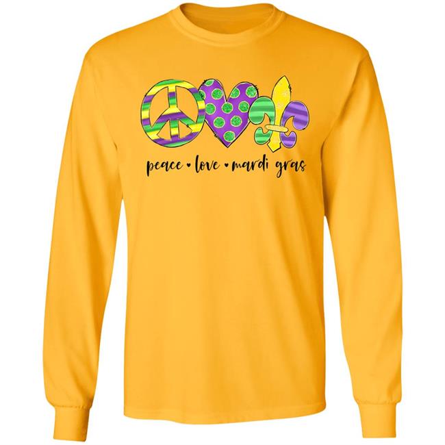 Peace love mardi gras hippie new orleans mardi gras costume t shirt Peace love mardi gras hippie new orleans mardi gras costume t shirt