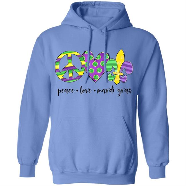 Peace love mardi gras hippie new orleans mardi gras costume t shirt Peace love mardi gras hippie new orleans mardi gras costume t shirt