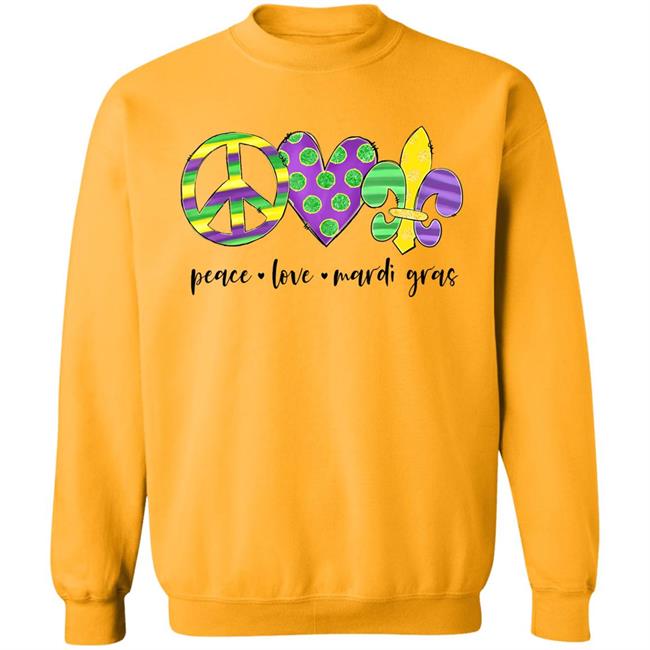 Peace love mardi gras hippie new orleans mardi gras costume t shirt Peace love mardi gras hippie new orleans mardi gras costume t shirt