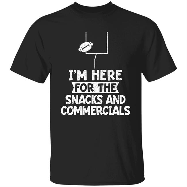 Snacks and commercials super funny gift football bowl t shirt