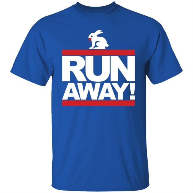 Mens Run Away Rabbit T Shirt Funny Shirt Black Mens Run Away Rabbit T Shirt Funny Shirt Black
