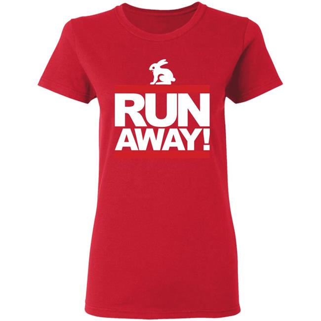 Mens Run Away Rabbit T Shirt Funny Shirt Black Mens Run Away Rabbit T Shirt Funny Shirt Black