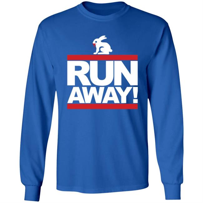 Mens Run Away Rabbit T Shirt Funny Shirt Black Mens Run Away Rabbit T Shirt Funny Shirt Black
