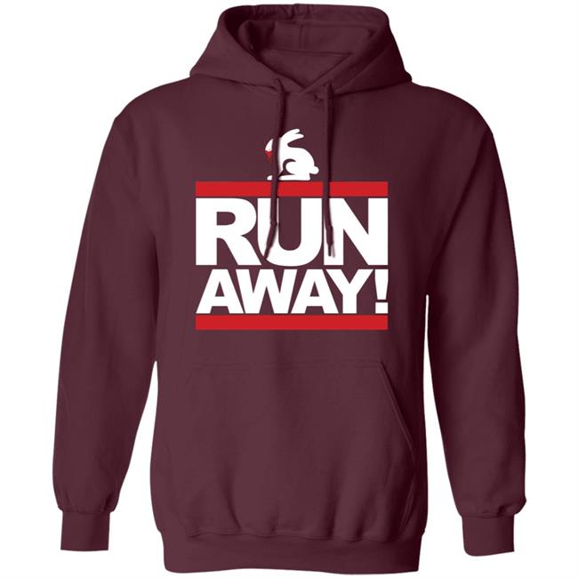 Mens Run Away Rabbit T Shirt Funny Shirt Black Mens Run Away Rabbit T Shirt Funny Shirt Black