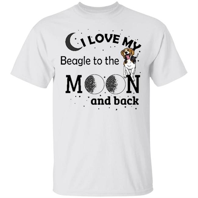 I Love My Beagle to The Moon and Back Dogs Pet Lover Shirt