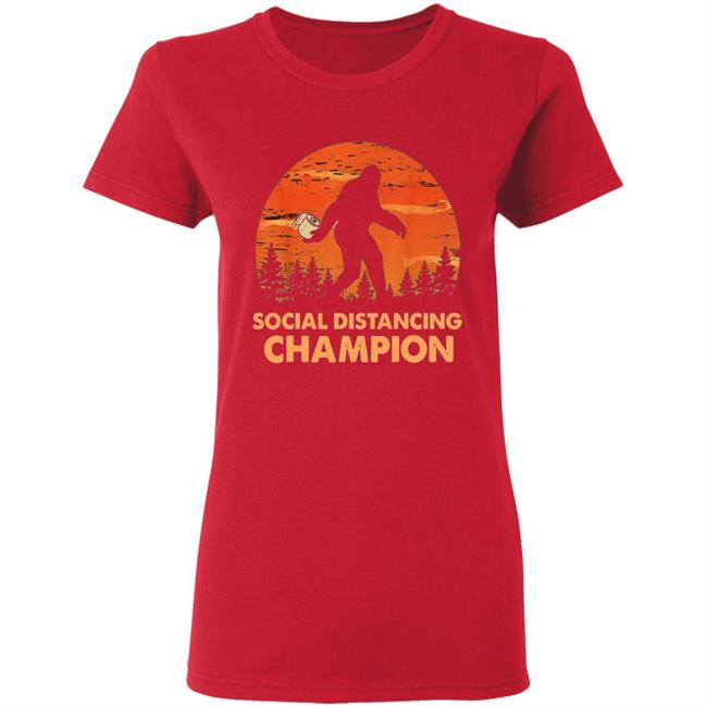 Bigfoot Toilet Paper Social Distancing Champion T Shirt Bigfoot Toilet Paper Social Distancing Champion T Shirt