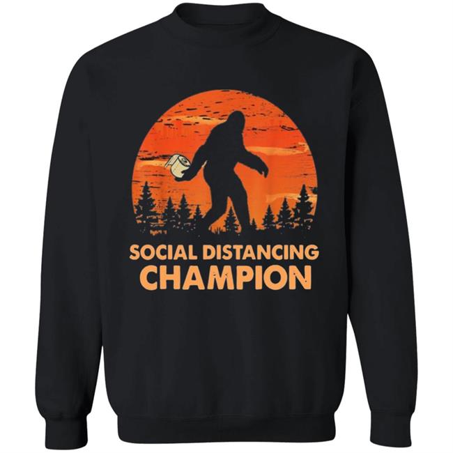 Bigfoot Toilet Paper Social Distancing Champion T Shirt Bigfoot Toilet Paper Social Distancing Champion T Shirt