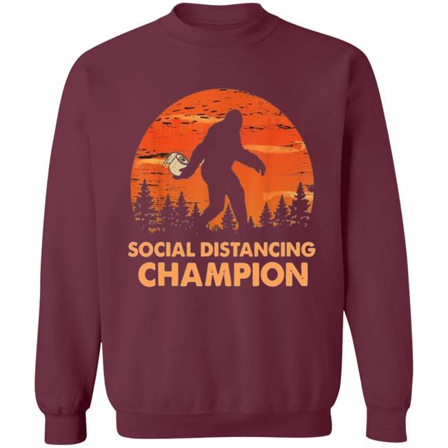 Bigfoot Toilet Paper Social Distancing Champion T Shirt Bigfoot Toilet Paper Social Distancing Champion T Shirt