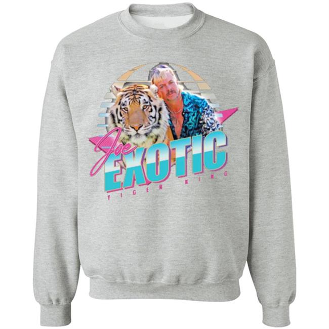 Joe Exotic The Tiger King 80's Jumper Sweatshirt Cat Rescue TV Show Series Retro T Shirt Joe Exotic The Tiger King 80's Jumper Sweatshirt Cat Rescue TV Show Series Retro T Shirt