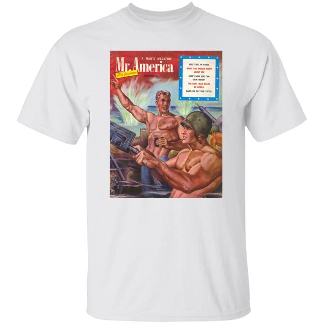Pulp Librarian A Man's Magazine Mr America Hang On To Your Teeth Shirt Mr America 1952 Hang On To Your Teeth Shirt
