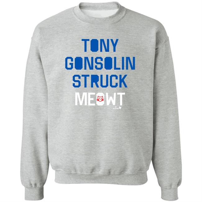 Breakingt Merch Los Angeles Dodgers Tony Gonsolin Struck Meowt Shirt