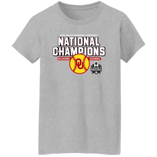 The Sooner Shop Men's Champion Charcoal Oklahoma Sooners 2022 Ncaa Softball T Shirt National Championship Shirt
