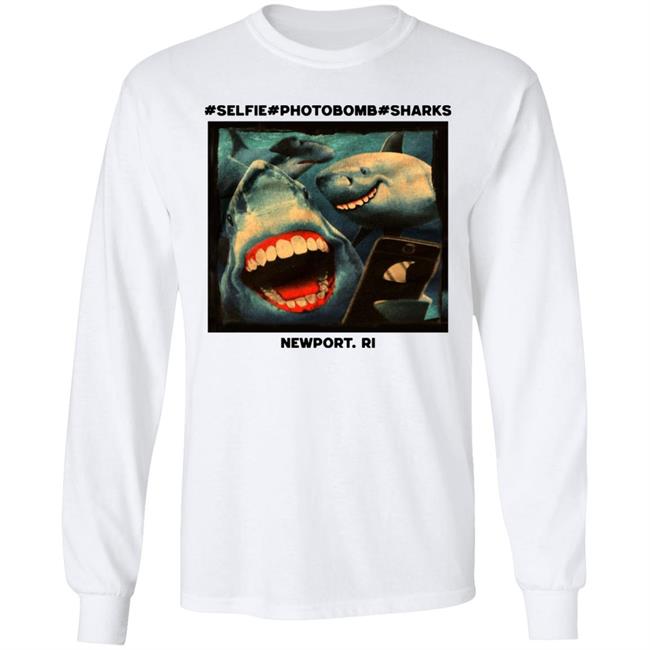 November Selfie Photobomb Sharks Newport Shirt