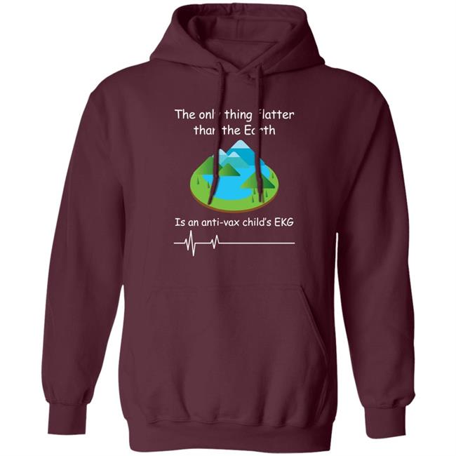 Shirts With Threatening Auras The Only Thing Flatter Than The Earth Is An Anti Vax Child's Ekg Shirt