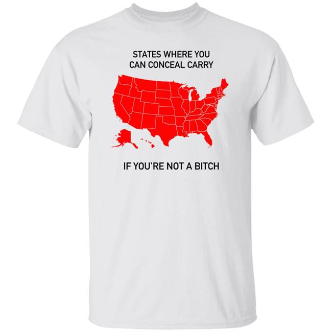 States Where You Can Conceal Carry If You're Not A Bitch Shirt Ghostguns.Com