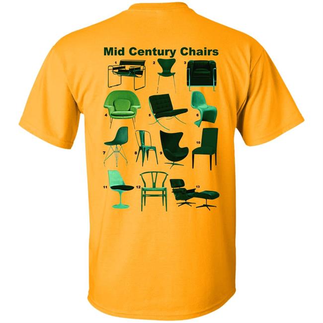 Mid Century Chairs Shirt In A Panoramic