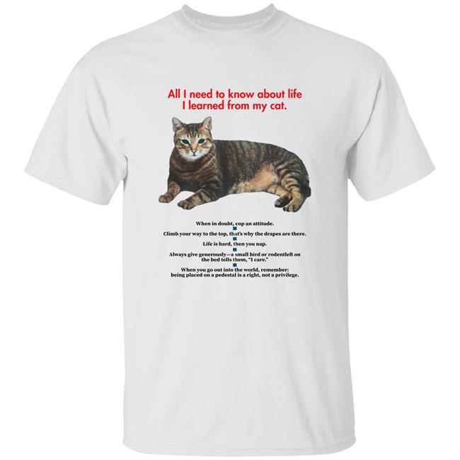 All I Need To Know About Life I Learned From My Cat Shirt Hoodie Sweatshirt