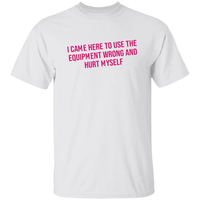 I Came Here To Use The Equipment Wrong And Hurt Myself Shirt Hoodie Sweatshirt