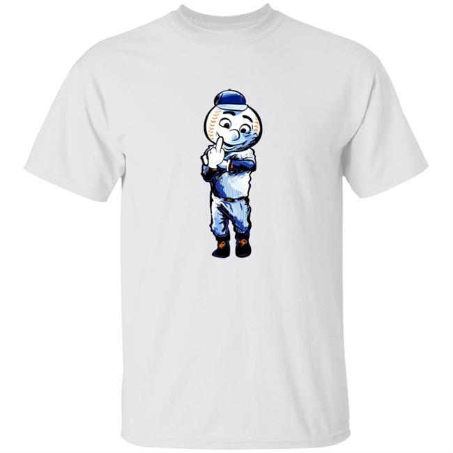Barstoolsports Merch Mr. Met Middle Finger Shirts New York Mets Baseball Team Mascot Middle Finger T Shirt
