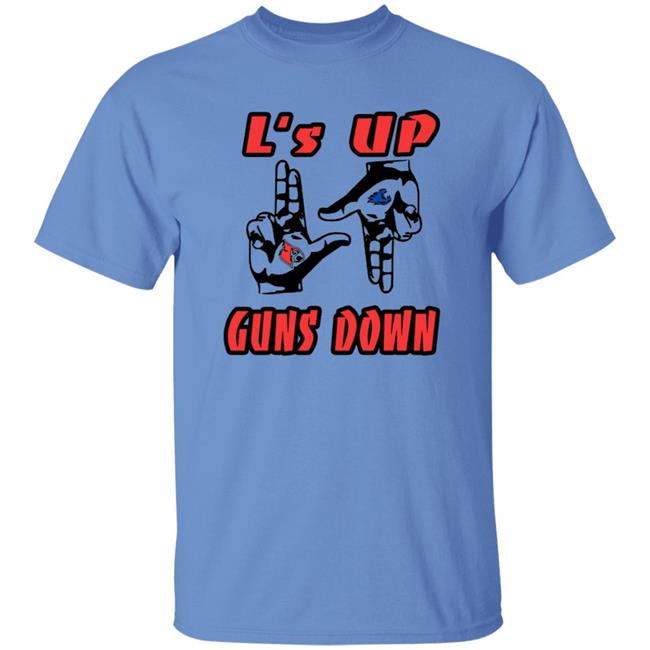 Ai - L's Up Guns Down Shirt Hkbrown40258 L's Up Guns Down Shirt Hoodie Sweatshirt
