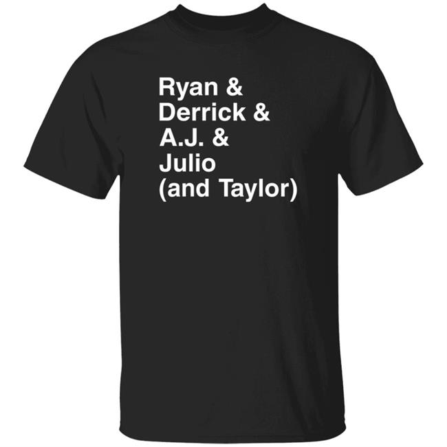 Ryan And Derrick And Aj And Julio And Taylor Shirt Broadway Sports Media 2021 Titans Offense Classic Shirt