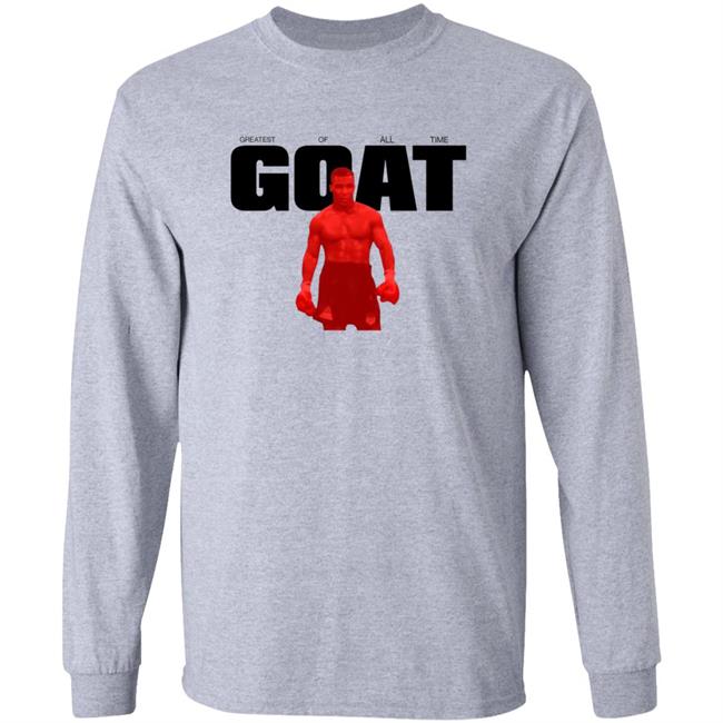 Mike Tyson Goat Greatest Of All Time Shirt Miketyson Merch Goat Red On White Shirt
