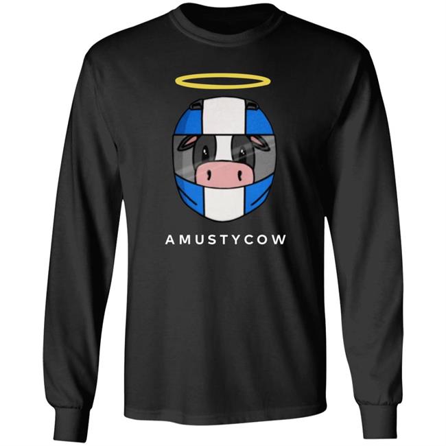 Cow In Helmet Shirt Amustycow Merch Limited Edition Cow In Helmet Shirt