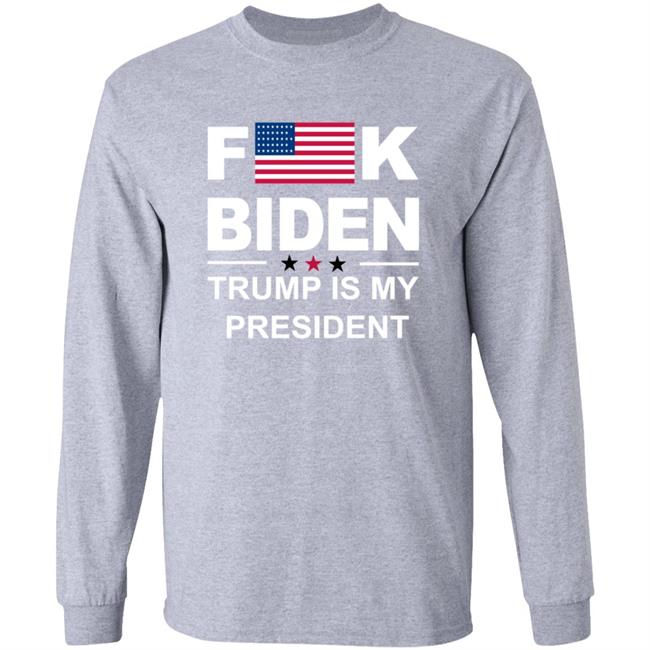Fuck Biden Trump Is My President Hoodie Let Go Brandon Fjb Amber Joy