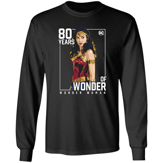 80 Years Of Wonder Woman Shirt Gal Gadot 80 Years Of Wonder Shirt