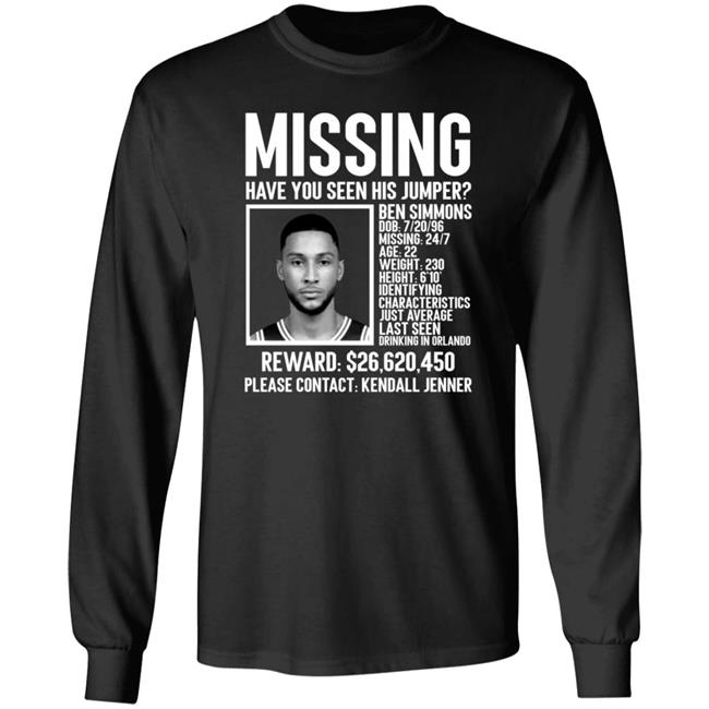Ben Simmons Missing Shirt Missing Have You Seen His Jumper Shirt
