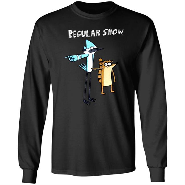 Regular Show Pointing Rigby And Mordecai Shirt Walmart Merch