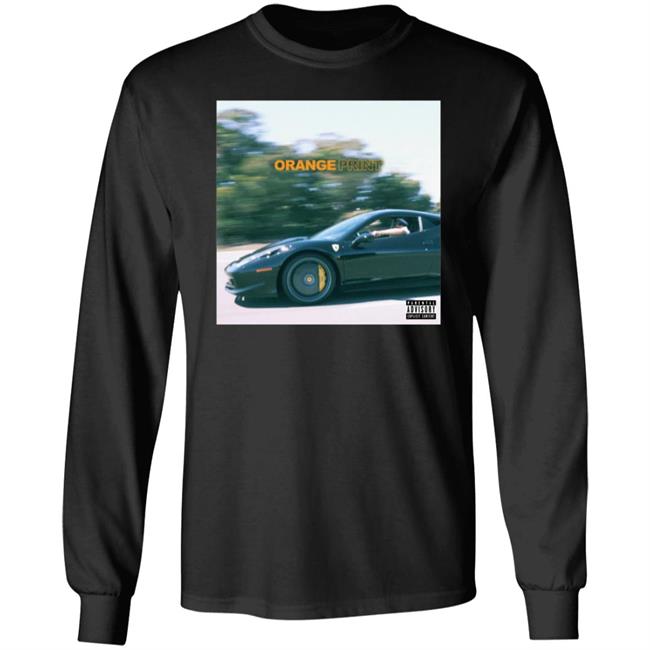 Larry June Merch Orange Print Album Shirt