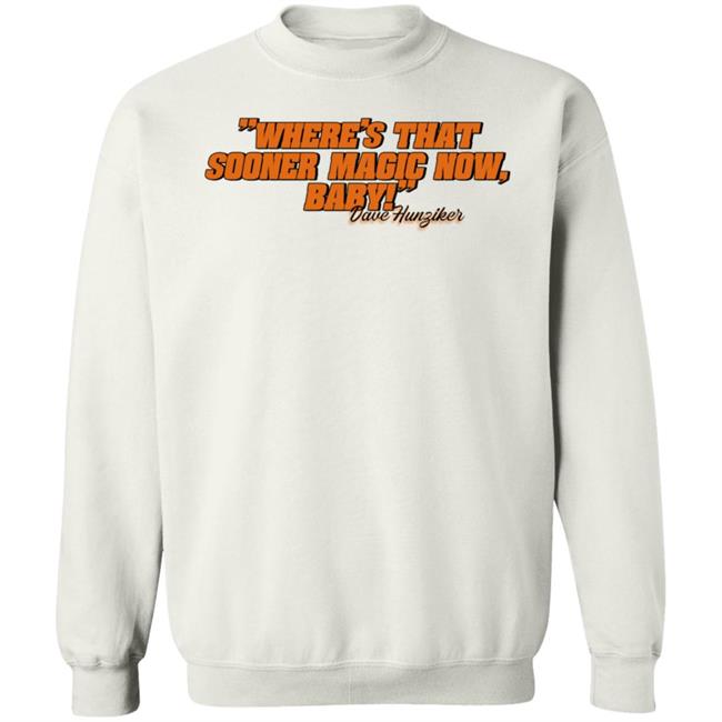 Pistol Rick Mgmt Where's That Sooner Magic Now Baby Sweatshirt Dave Hunziker