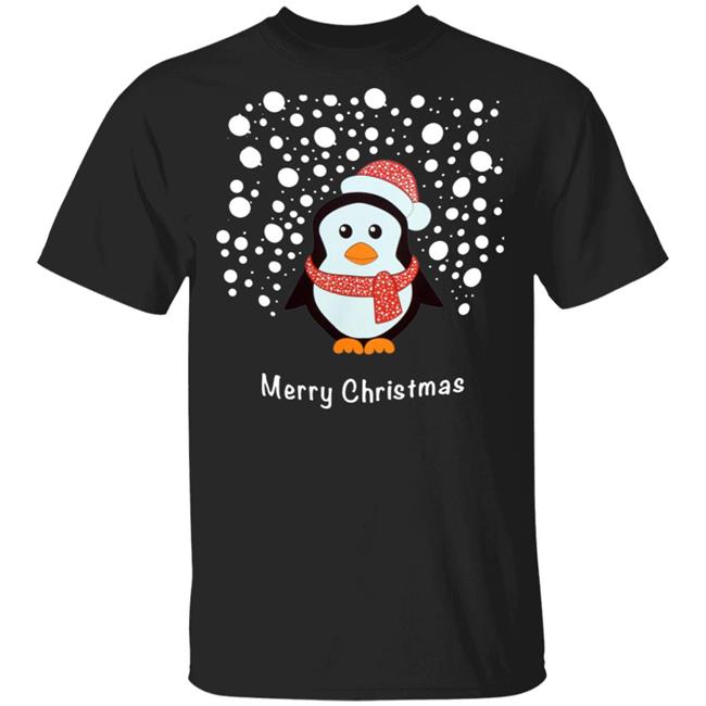 Penguin Merry Christmas T Shirt The First Person Vaccinated Against Covid-19