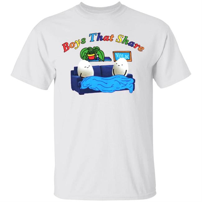 BOYS THAT SHARE TEE shirt White Hoodie Sweatshirt